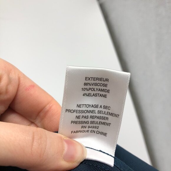 Jonathan Simkhai Navy Blue racerback structured Flared pleated  midi dress - Picture 5 of 14